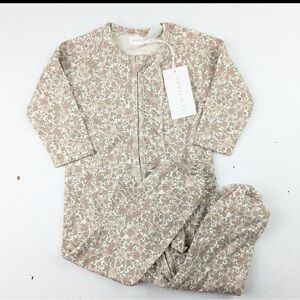 Jamie Kay Floral Zipper One Piece Footie